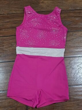 balera Hot Pink and White Girls' Dance Romper